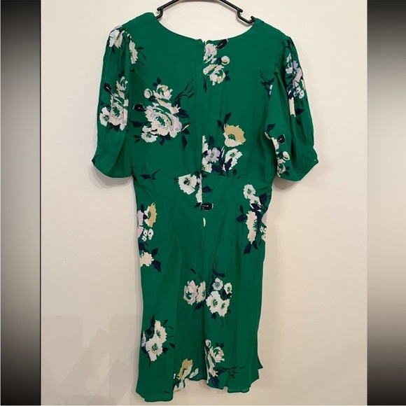 Free People Green Floral Mini Dress 8 - Picture 5 of 5